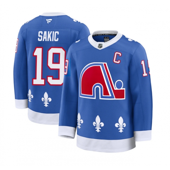 Men's Colorado Avalanche #19 Joe Sakic Blue 2025 With C Alternate Stitched Jersey - Ujersey