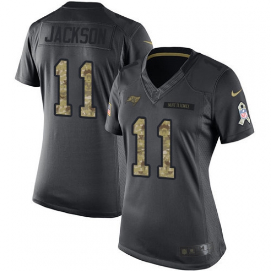 Women's Nike Tampa Bay Buccaneers #11 DeSean Jackson Limited Black 2016 Salute to Service NFL Jersey - Ujersey