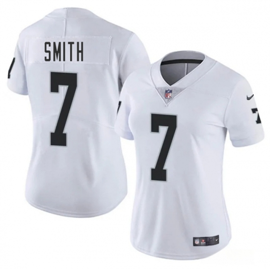 Women's Las Vegas Raiders #7 Geno Smith White 2025 Vapor Football Stitched Jersey(Run Small) - Ujersey