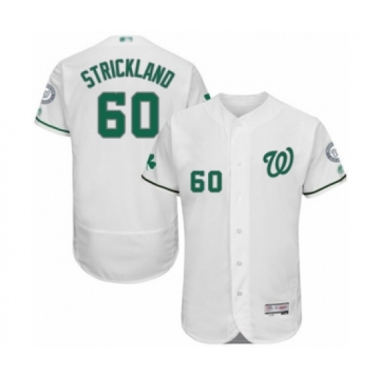Men's Washington Nationals #60 Hunter Strickland White Celtic Flexbase Authentic Collection Baseball Player Jersey - Ujersey