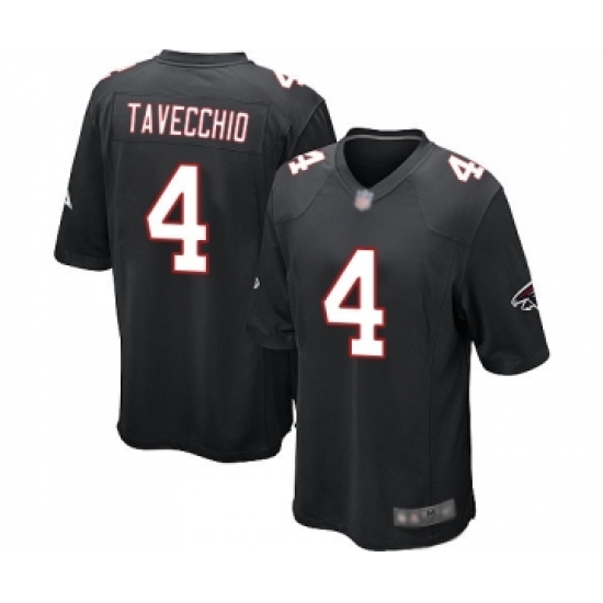 Men's Atlanta Falcons #4 Giorgio Tavecchio Game Black Alternate Football Jersey - Ujersey