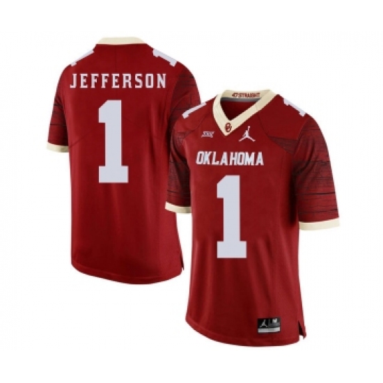 Oklahoma Sooners 1 Tony Jefferson Red 47 Game Winning Streak College Football Jersey - Ujersey