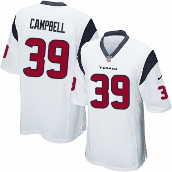 Men's Nike Houston Texans #39 Ibraheim Campbell Game White NFL Jersey - Ujersey