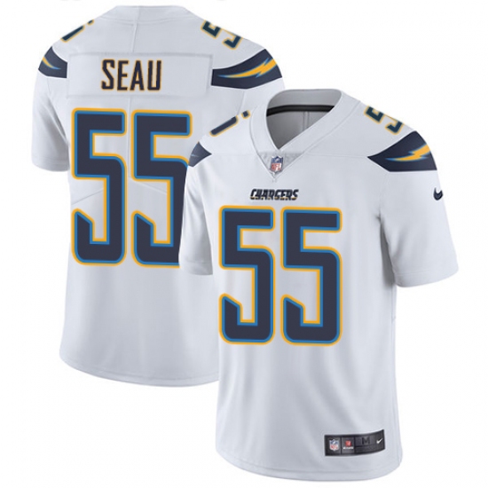 Youth Nike Los Angeles Chargers #55 Junior Seau White Vapor Untouchable Limited Player NFL Jersey - Ujersey