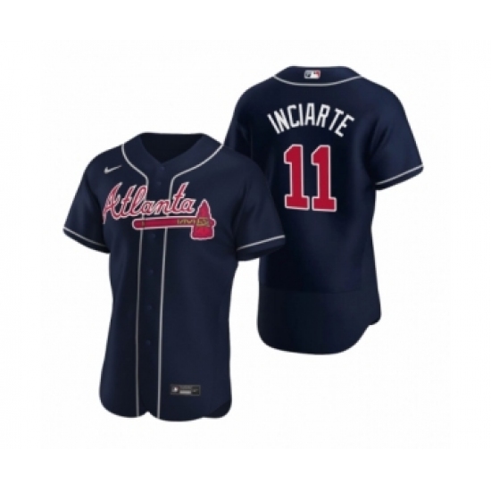 Men's Atlanta Braves #11 Ender Inciarte Nike Navy Authentic 2020 Alternate Jersey - Ujersey