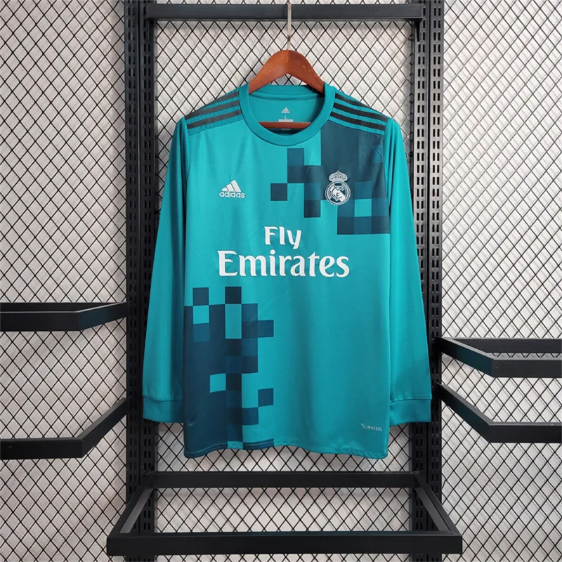 Real Madrid Retro Jersey Third Away Long Sleeve Custom Soccer Shirt 2017/18 - ujerseystore
