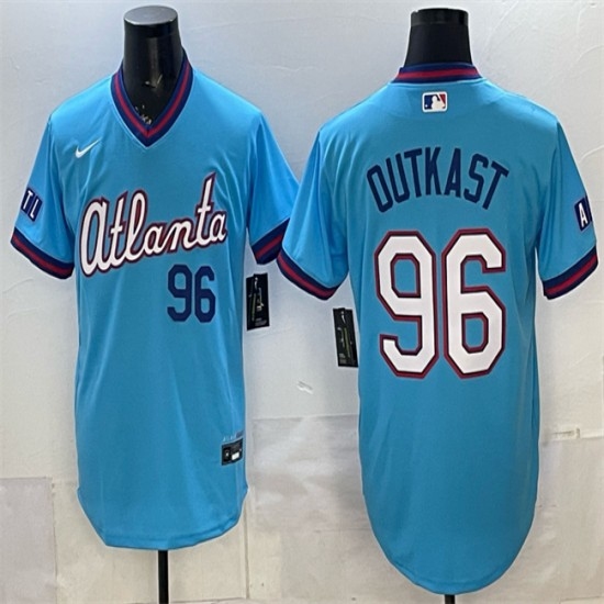 Men's Atlanta Braves #96 OutKast Powder Blue 2026 City Connect Stadium Stitched Baseball Jersey - Ujersey