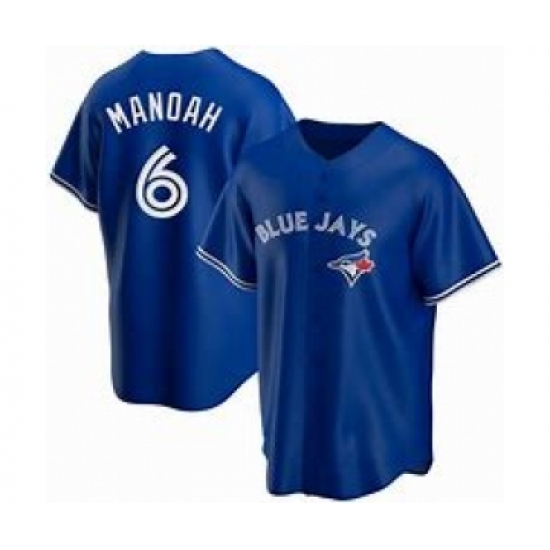 Men's Toronto Blue Jays #6 Alek Manoah Blue Stitched MLB Cool Base Nike Jersey - Ujersey
