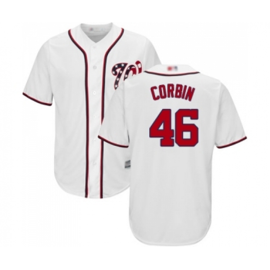 Men's Washington Nationals #46 Patrick Corbin Replica White Home Cool Base Baseball Jersey - Ujersey