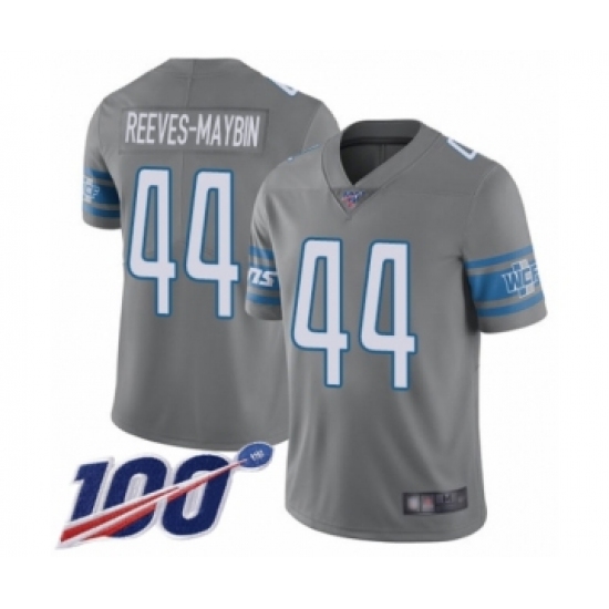 Youth Detroit Lions #44 Jalen Reeves-Maybin Limited Steel Rush Vapor Untouchable 100th Season Football Jersey - Ujersey