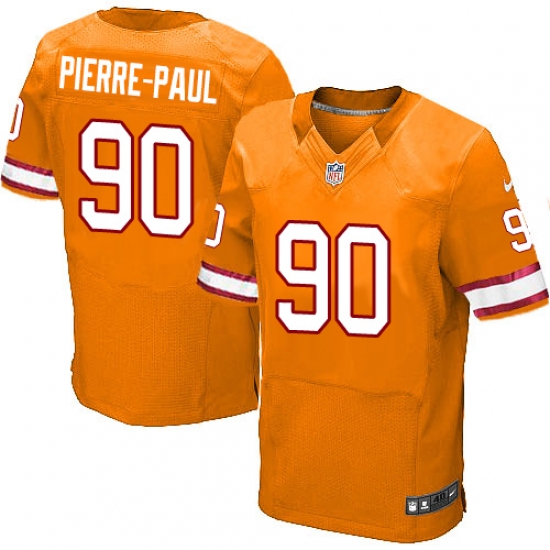 Men's Nike Tampa Bay Buccaneers #90 Jason Pierre-Paul Elite Orange Glaze Alternate NFL Jersey - Ujersey