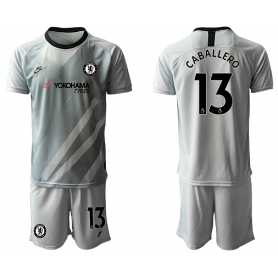 Chelsea #13 Caballero Grey Goalkeeper Soccer Club Jersey