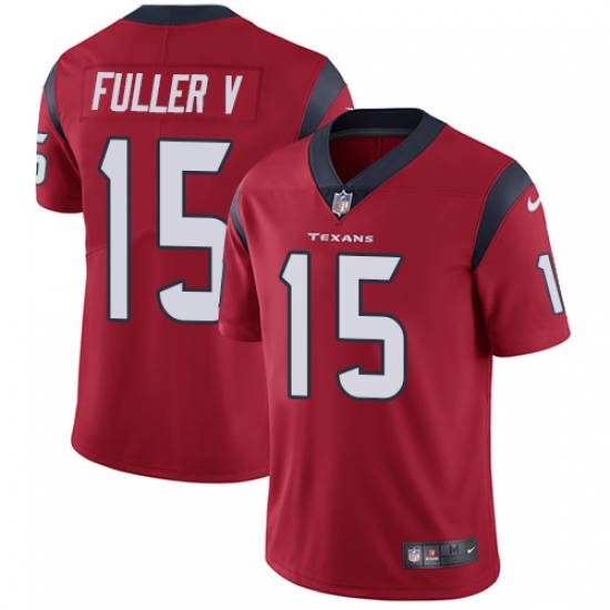 Youth Nike Houston Texans #15 Will Fuller V Limited Red Alternate Vapor Untouchable NFL Jersey - Ujersey