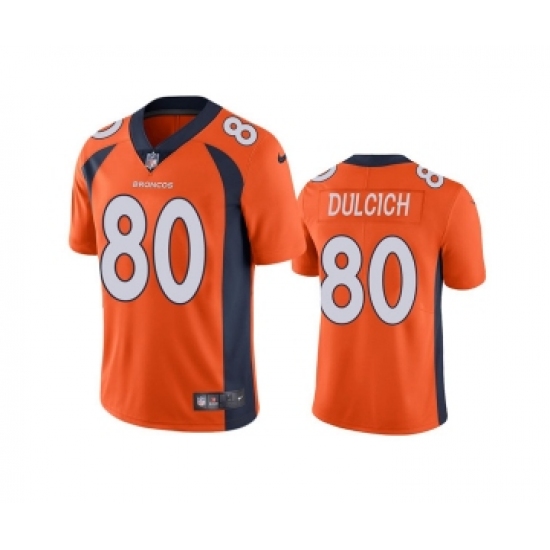 Men's Denver Broncos #80 Greg Dulcich Oraange Vapor Untouchable Stitched Jersey - Ujersey