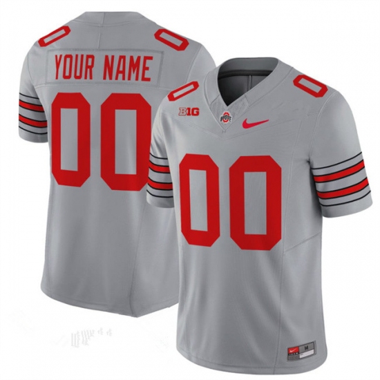Men's Ohio State Buckeyes Active Player Custom Grey F.U.S.E. Vapor Limited Stitched Football Jersey - Ujersey