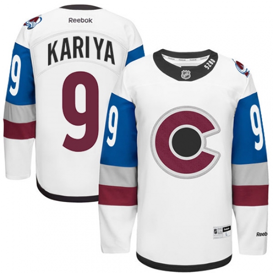 Men's Reebok Colorado Avalanche #9 Paul Kariya Authentic White 2016 Stadium Series NHL Jersey - Ujersey