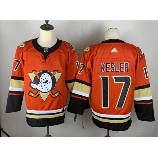 Men's Adidas Anaheim Ducks #17 Ryan Kesler Orange Authentic Teal Third Jersey - Ujersey