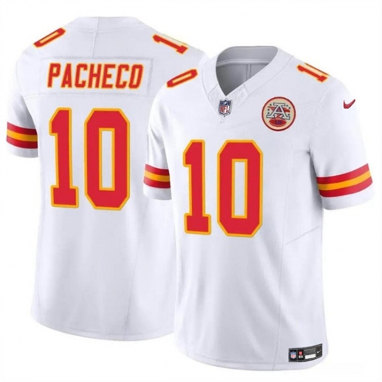 Men's Kansas City Chiefs #10 Isiah Pacheco White 2023 F.U.S.E. Vapor Untouchable Limited Football Stitched Jersey - Ujersey