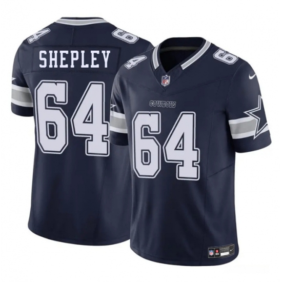 Men's Dallas Cowboys #64 Dakoda Shepleys Navy 2025 F.U.S.E. Vapor Untouchable Limited Football Stitched Jersey - Ujersey