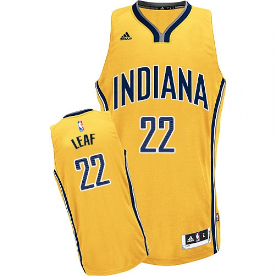 Men's Adidas Indiana Pacers #22 T. J. Leaf Swingman Gold Alternate NBA Jersey - Ujersey