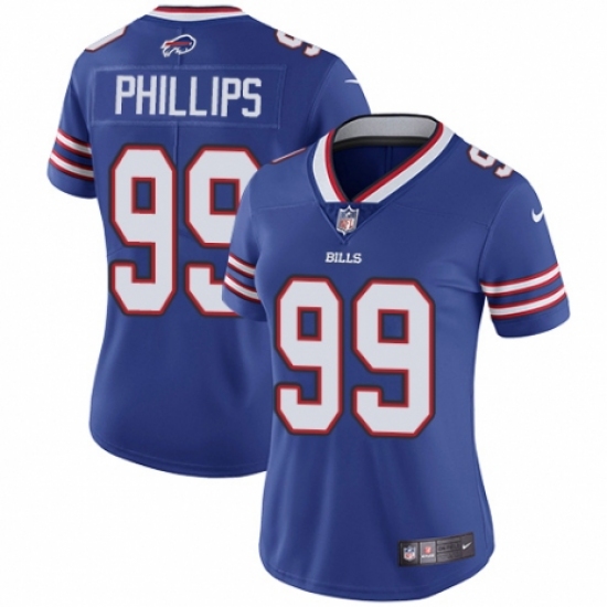 Women's Nike Buffalo Bills #99 Harrison Phillips Royal Blue Team Color Vapor Untouchable Limited Player NFL Jersey - Ujersey