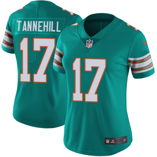 Women's Nike Miami Dolphins #17 Ryan Tannehill Elite Aqua Green Alternate NFL Jersey - Ujersey