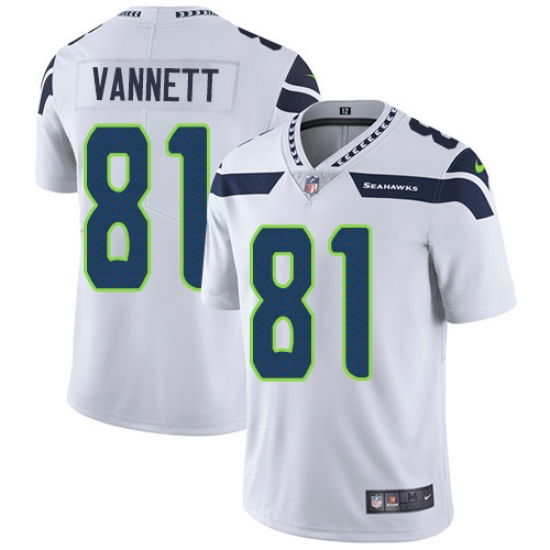 Youth Nike Seattle Seahawks #81 Nick Vannett Elite White NFL Jersey - Ujersey