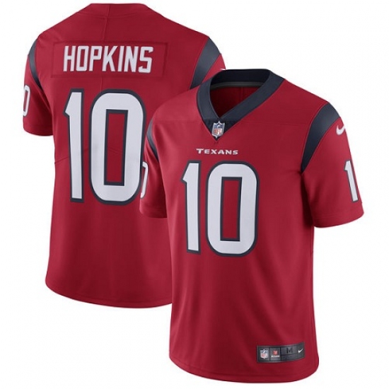 Youth Nike Houston Texans #10 DeAndre Hopkins Limited Red Alternate Vapor Untouchable NFL Jersey - Ujersey