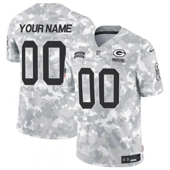Men's Green Bay Packers Active Player Custom 2024 F.U.S.E Arctic Camo Salute To Service Limited Stitched Football Jersey - Ujersey