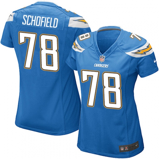Women's Nike Los Angeles Chargers #78 Michael Schofield Game Electric Blue Alternate NFL Jersey - Ujersey