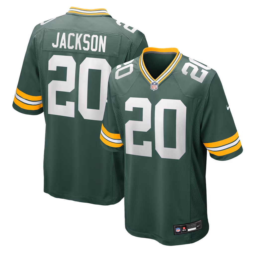 Men's Green Bay Packers Domani Jackson Nike Green Team Game Jersey - U-jersey
