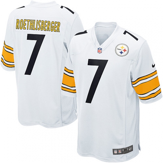 Men's Nike Pittsburgh Steelers #7 Ben Roethlisberger Game White NFL Jersey - Ujersey
