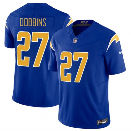 Men's Los Angeles Chargers #27 J.K. Dobbins Royal 2024 F.U.S.E Vapor Limited Stitched Football Jersey - Ujersey