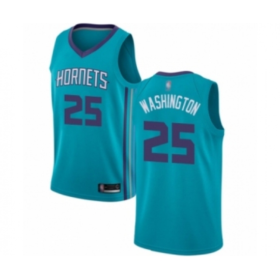 Women's Jordan Charlotte Hornets #25 PJ Washington Authentic Teal Basketball Jersey - Icon Edition - Ujersey