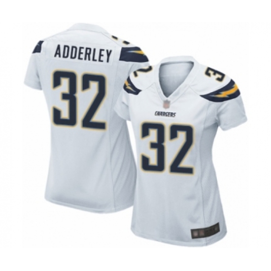Women's Los Angeles Chargers #32 Nasir Adderley Game White Football Jersey - Ujersey