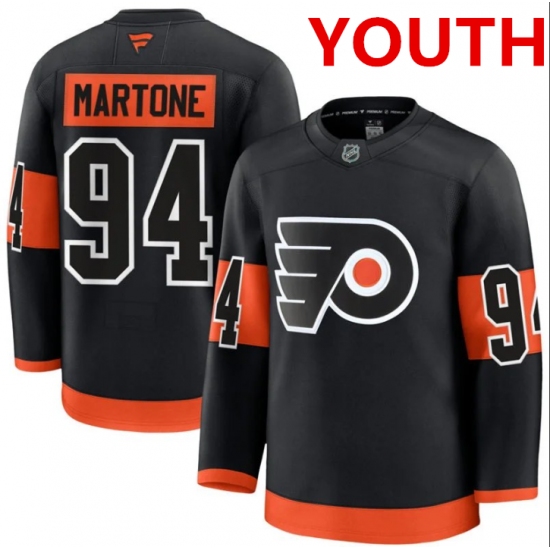 Youth Philadelphia Flyers #94 Porter Martone Fanatics Black Alternate Premium Jersey - Ujersey