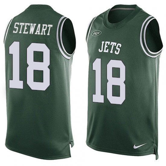 Men's Nike New York Jets #18 ArDarius Stewart Limited Green Player Name & Number Tank Top NFL Jersey - Ujersey