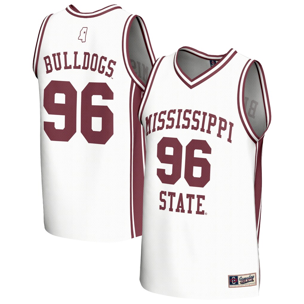 Unisex GameDay Greats White Mississippi State Bulldogs Lightweight Collegiate Basketball Fashion Jersey - ujerseystore