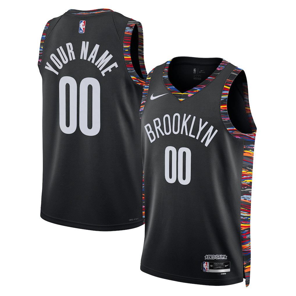 Unisex Brooklyn Nets Nike Black 2025/26 City Edition Swingman Custom Jersey - ujerseystore