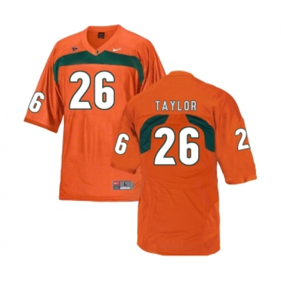 Miami Hurricanes 26 Sean Taylor Orange College Football Jersey - Ujersey