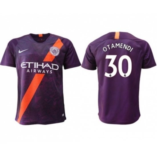 Manchester City #30 Otamendi Third Soccer Club Jersey
