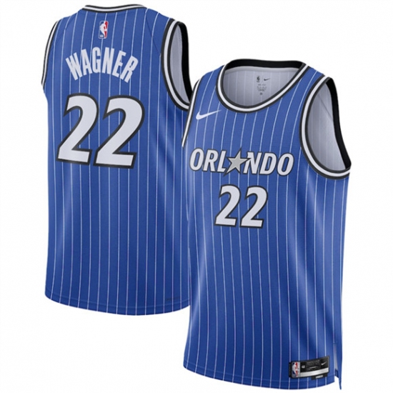 Men's Orlando Magic #22 Franz Wagner Blue 2025 Icon Edition Stitched Basketball Jersey - Ujersey