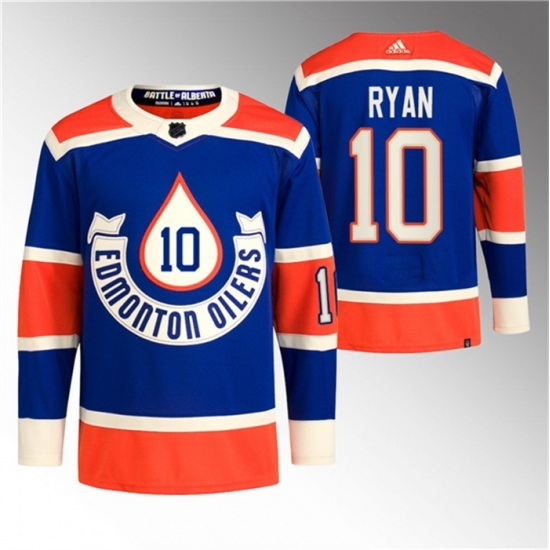 Men's Edmonton Oilers #10 Derek Ryan 2023 Royal Heritage Classic Primegreen Stitched Jersey - Ujersey