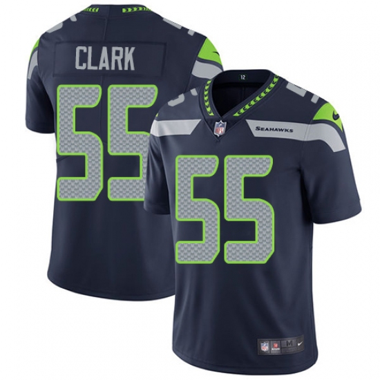 Youth Nike Seattle Seahawks #55 Frank Clark Steel Blue Team Color Vapor Untouchable Limited Player NFL Jersey - Ujersey