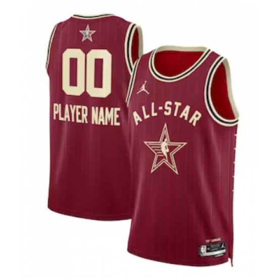 Men's Unisex Jordan Brand Crimson 2024 NBA All-Star Game Swingman Custom Jersey - Ujersey
