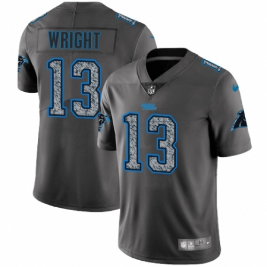 Men's Nike Carolina Panthers #13 Jarius Wright Gray Static Vapor Untouchable Limited NFL Jersey - Ujersey