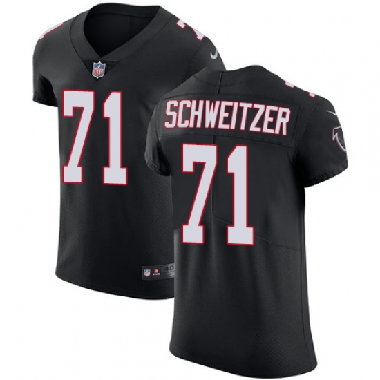 Men's Nike Atlanta Falcons #71 Wes Schweitzer Black Alternate Vapor Untouchable Elite Player NFL Jersey - Ujersey