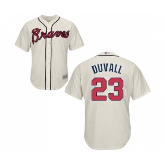 Men's Atlanta Braves #23 Adam Duvall Replica Cream Alternate 2 Cool Base Baseball Jersey - Ujersey