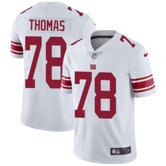 Men's New York Giants #78 Andrew Thomas White Stitched NFL Vapor Untouchable Limited Jersey - Ujersey