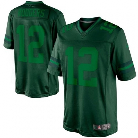 Men's Nike Green Bay Packers #12 Aaron Rodgers Green Drenched Limited NFL Jersey - Ujersey